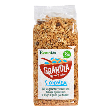 Granola Křupavé müsli s kokosem 350 g BIO Country Life 
