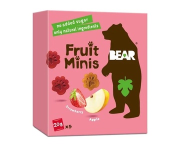 BEAR Fruit Minis 5x20g sušené ovocné tvary