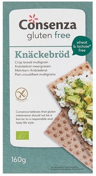 BIO knäckebröd vícezrnný bez lepku 160 g Consenza