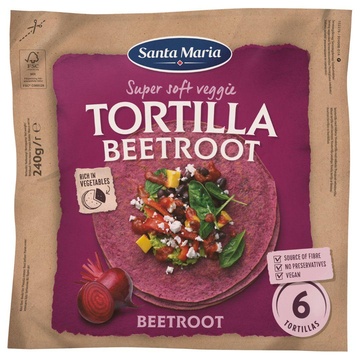 Tortilla s červenou řepou 240g Santa Maria