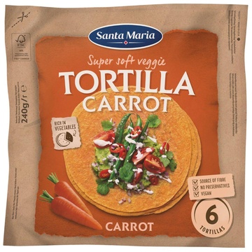 Mrkvové tortilly 240g Santa Maria