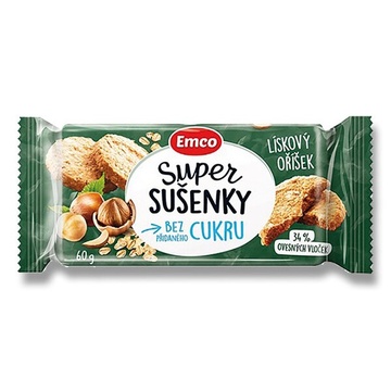 Super Sušenky Lískový oříšek 60g Emco