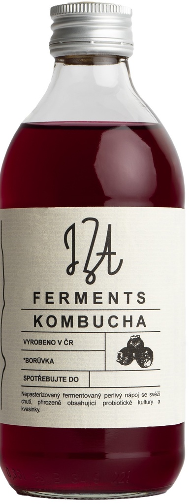 Kombucha borůvka 320ml JZT Ferments